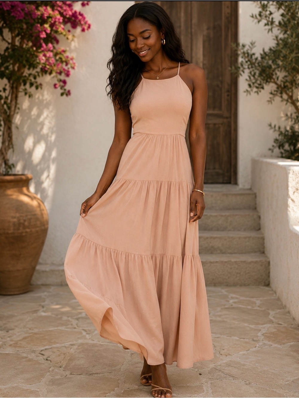 COPY - HYFVE Tiered Cami
Maxi Dress Sizes S M L Adjustable Straps